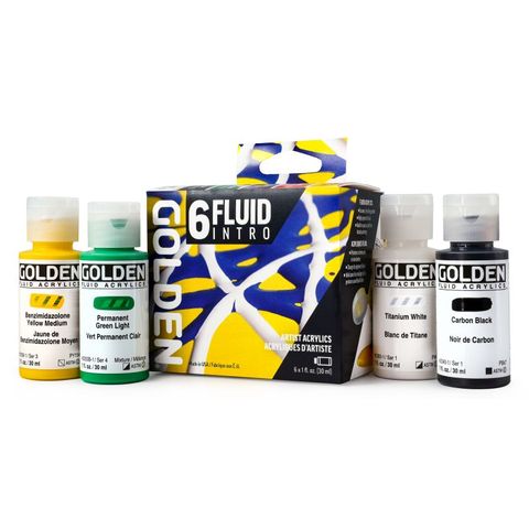 GOLDEN FLUID ACRYLIC INTRO SET 6 X 30ML