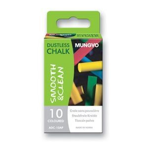 MUNGYO DUSTLESS CHALK COLOURED PKT 10