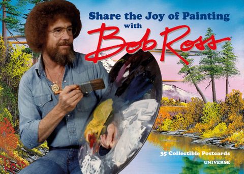 SHARE THE JOY OF PAINTING BOB ROSS 32 POSTCARDS