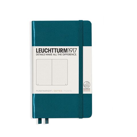 LEUCHTTURM1917 NOTEBOOK POCKET A6 DOTTED PACIF GRN