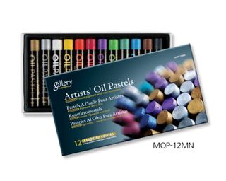 MUNGYO GALLERY OIL PASTELS MOP-12MN METALLIC SET12