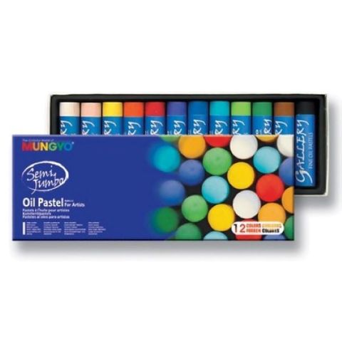 MUNGYO OIL PASTELS SEMI JUMBO SET 12