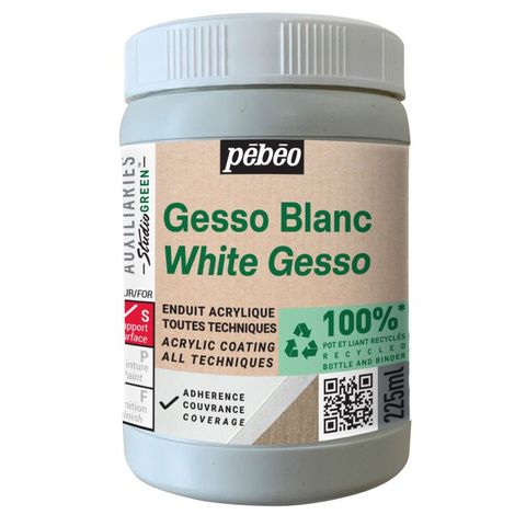 PEBEO STUDIO GREEN WHITE GESSO 225ML