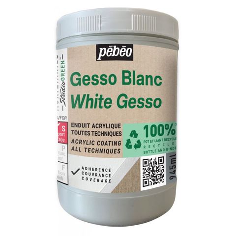 PEBEO STUDIO GREEN WHITE GESSO 945ML