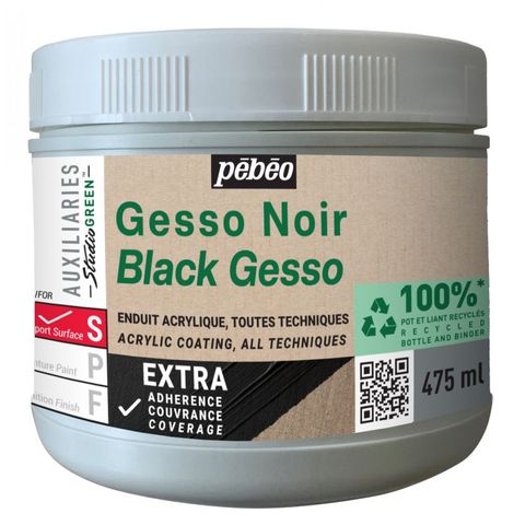 PEBEO STUDIO GREEN BLACK GESSO 475ML