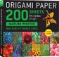 ORIGAMI NATURE PHOTOS 200 SHEETS 21CM