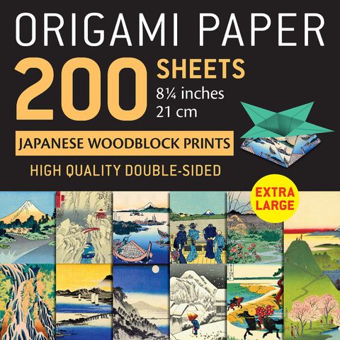 ORIGAMI  200 SHEETS JAPANESE WOODBLOCK