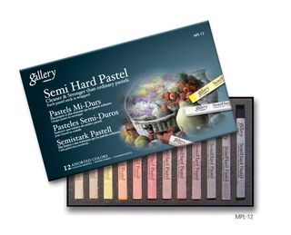 MUNGYO GALLERY SEMI-HARD PASTEL ASSORTED SET 12