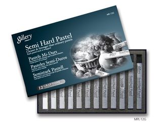 MUNGYO GALLERY SEMI-HARD PASTEL GREYTONE SET 12