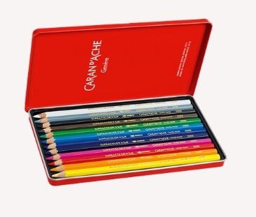 CARAN D'ACHE SUPRACOLOUR W/C PENCIL TIN SET 12