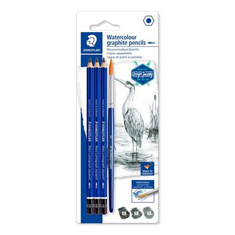 STAEDTLER MARS LUMOGRAPH AQUARELL PENCIL SET 4