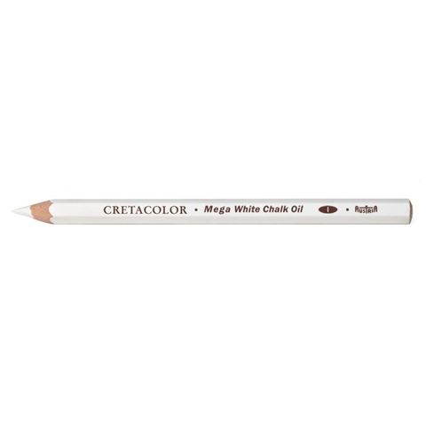 CRETACOLOR MEGA ARTIST PENCIL WHITE CHALK OIL SOFT