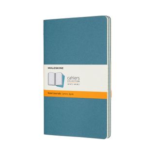 MOLESKINE CAHIER JOURNAL 3 RULED BRISK BLUE LARGE