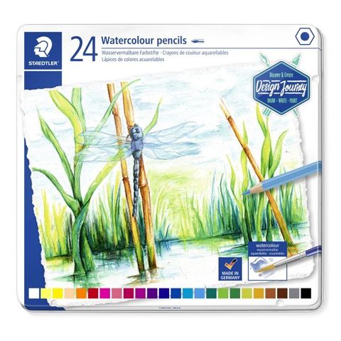 STAEDTLER DESIGN JOURNEY W/COLOUR PENCIL TIN SET24