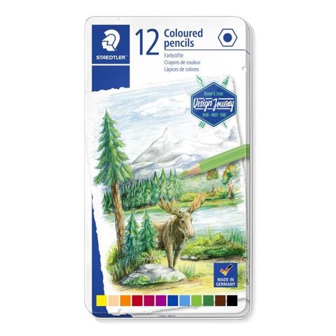 STAEDTLER DESIGN JOURNEY COLOURED PENCIL TIN SET12