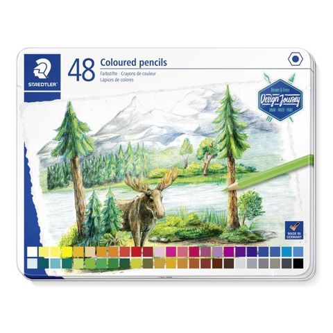 STAEDTLER DESIGN JOURNEY COLOURED PENCIL TIN SET48