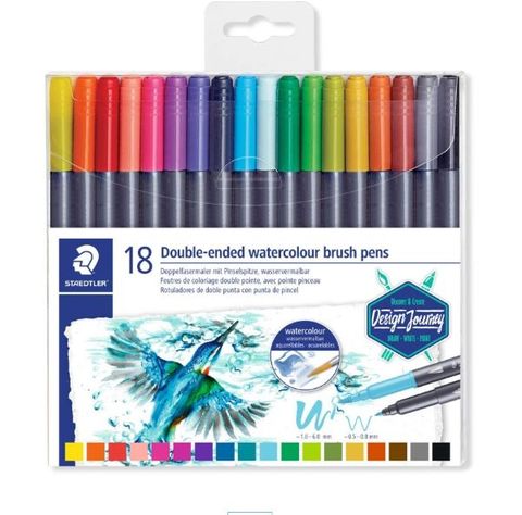 STAEDTLER DESIGN JOURNEY W/C TWIN TIP PEN SET 18