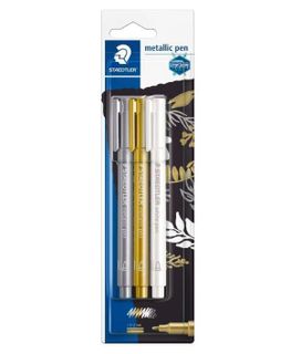 STAEDTLER DESIGN JOURNEY METALLIC BRUSH PEN SET 3