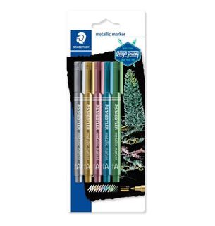 STAEDTLER DESIGN JOURNEY METALLIC BRUSH PEN SET 5