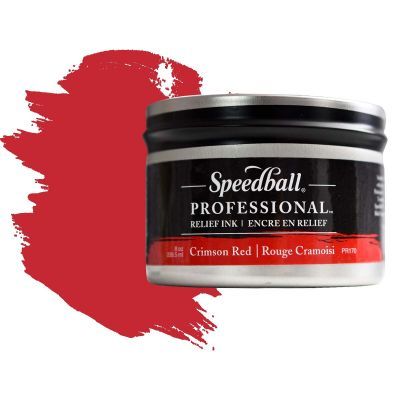 SPEEDBALL PRO RELIEF INK 236ML CRIMSON RED