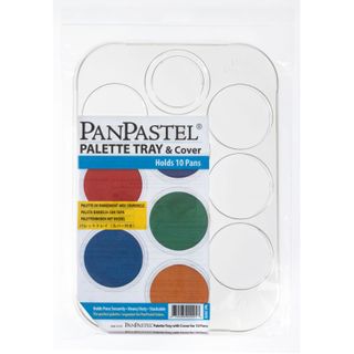 PAN PASTEL PALETTE/TRAY WITH LID FOR 10 COLOURS