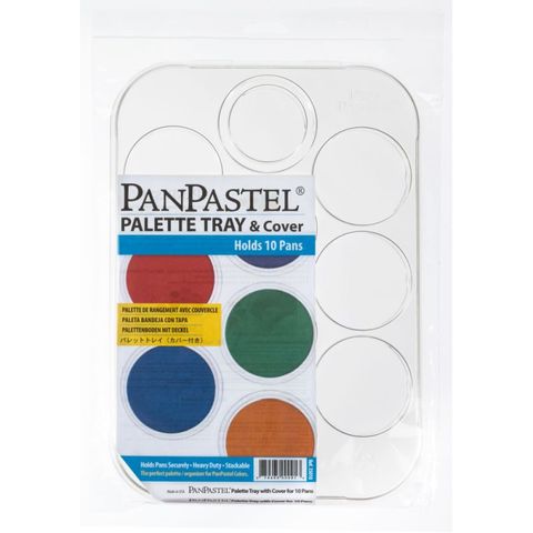 PAN PASTEL PALETTE/TRAY WITH LID FOR 10 COLOURS