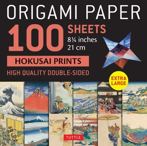 ORIGAMI PAER HOKUSAI PRINTS 100 SHEETS 21CM