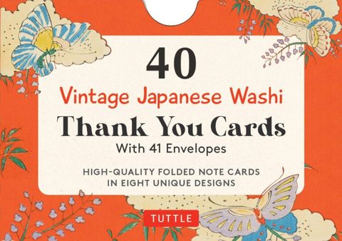 VINTAGE WASHI THANK YOU CARDS ENVELOPES