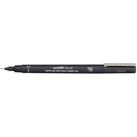 UNI PIN FINELINE PERMANENT BLACK PEN 0.4MM