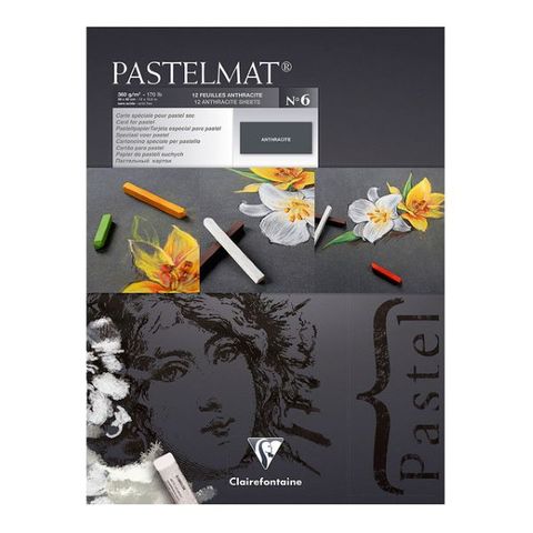 CLAIREFONTAINE PASTELMAT PAD 360G 30X40CM ANTHRACI