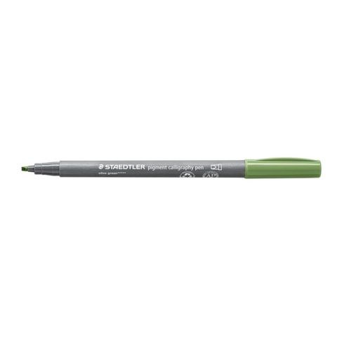 STAEDTLER PIGMENT CALLIGRAPHY PEN OLIVE GREEN