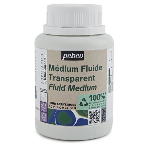 PEBEO STUDIO GREEN TRANSPARENT FLUID MEDIUM 225ML