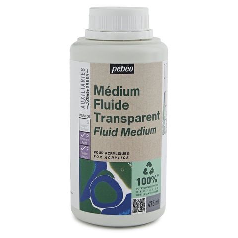 PEBEO STUDIO GREEN TRANSPARENT FLUID MEDIUM 475ML