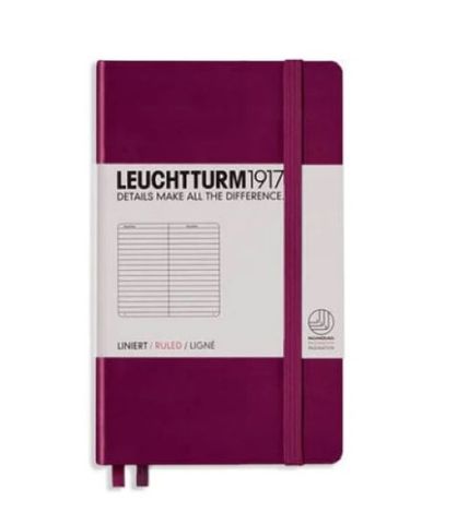 LEUCHTTURM1917 NOTEBOOK POCKET A6 LINED PORT RED