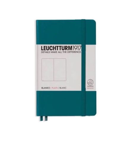 LEUCHTTURM1917 NOTEBOOK POCKE A6 PLAIN PACIFIC GRN