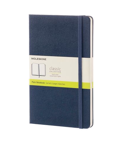 MOLESKINE PLAIN NOTEBOOK LARGE SAPPHIRE BLUE