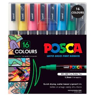 24 Posca markers set in hard case - Markers - Coloring Supplies - Live in  Colors