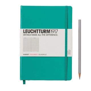 LEUCHTTURM1917 NOTEBOOK A5 SQUARED EMERALD