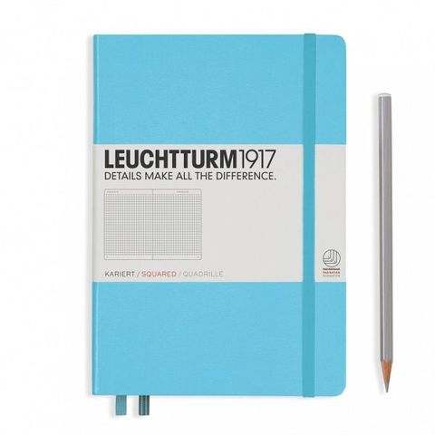 LEUCHTTURM1917 NOTEBOOK SQUARED A5 ICE BLUE