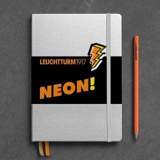 LEUCHTTURM1917 NOTEBOOK SILVER NEON ORANGE DOTTED