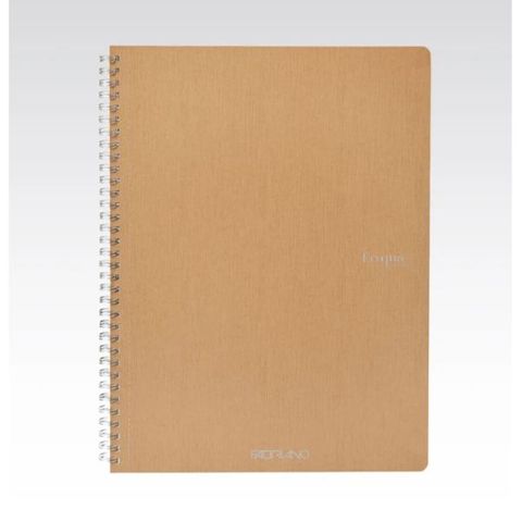 FABRIANO ECOQUA SPIRAL BOOK A4 GRID BROWN PERFORA