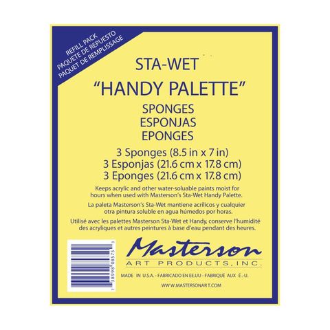 MASTERSON STA-WET HANDY SPONGE REFILL (3)