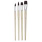 PEBEO 4 LONG BRUSH SET ROUND/FLAT BROWN POLYAMIDE