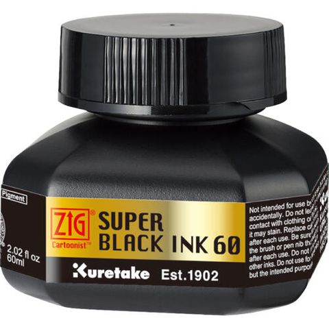 ZIG KURETAKE CARTOONIST SUPER BLACK INK 60ML