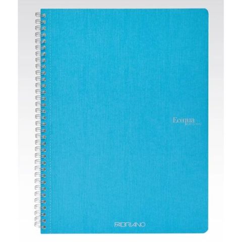 FABRIANO ECOQUA SPIRAL BOOK A4 LINED TURQUOISE