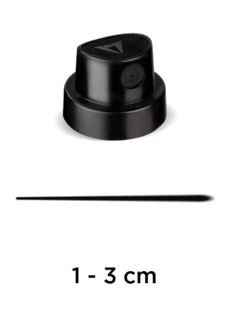 MOLOTOW CAP SUPER SKINNY (BLACK/BLACK) X 100