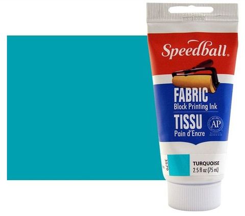 SPEEDBALL FABRIC RELIEF INK 75ML TURQUOISE