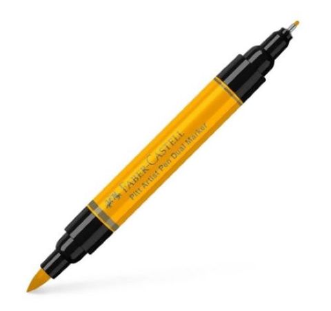 FABER PITT ARTIST PEN DUAL ENDED DARK CHROME YELLO