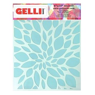 GELLI STENCIL 8" X 10" LEAF DESIGN