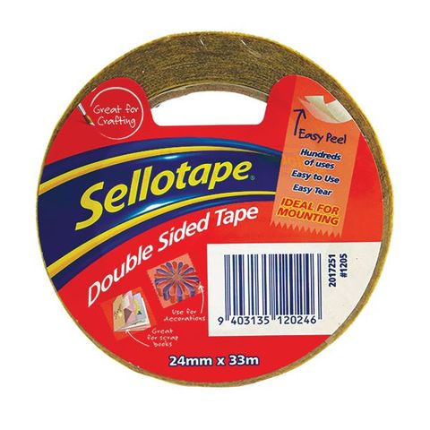 SELLOTAPE DOUBLE SIDED TAPE 24MM X 33M